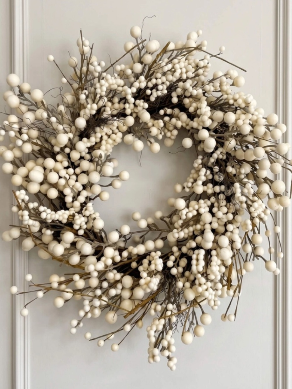 Faux Cream/Ivory Berry Wreath